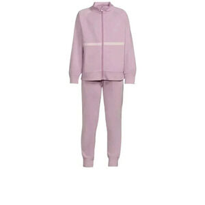 Athletic Works Girls Two-Tone Sweat Jacket & jogger Pants